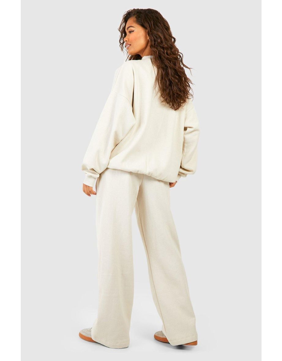 Dsgn Studio Seam Detail Oversized Straight Leg Tracksuit - stone - 3