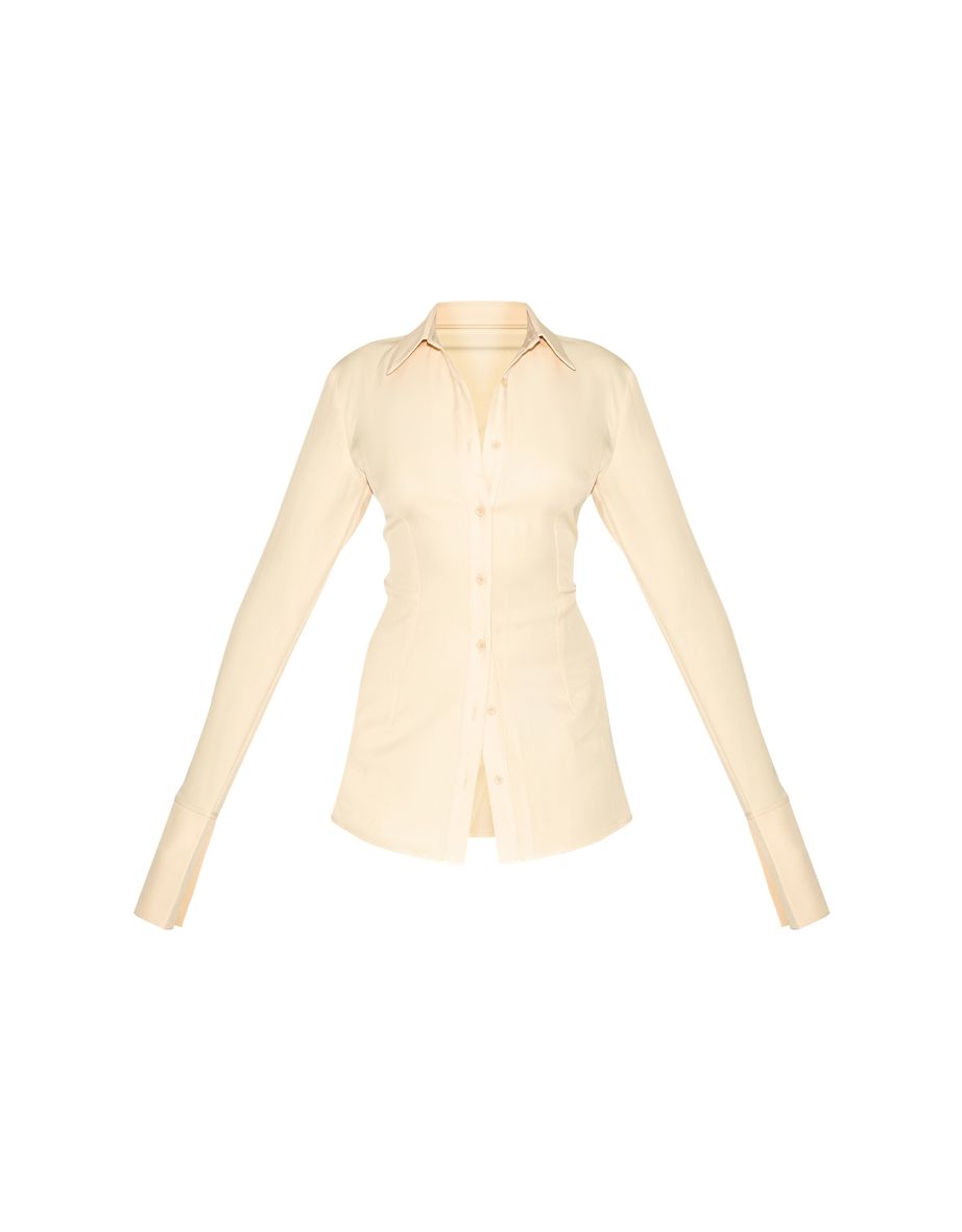 Butter Yellow Woven Fitted Shirt - 4