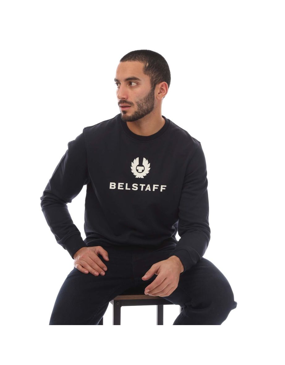 Men's Belstaff Signature Crewneck Sweatshirt in Blue - 3