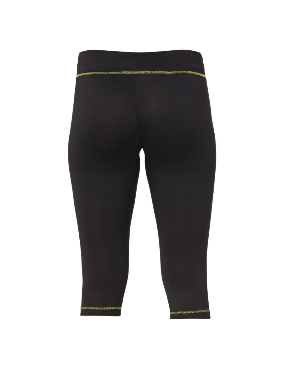 Tri Dri Womens/Ladies Calf Length Fitness Leggings - Black/Lightning Green - 1