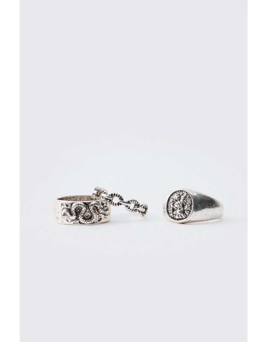 Silver Rings 3 Pack - silver