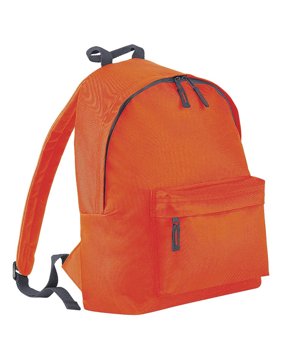 Bagbase Fashion Backpack / Rucksack (18 Litres) (Pack of 2) - Orange/Graphite Grey