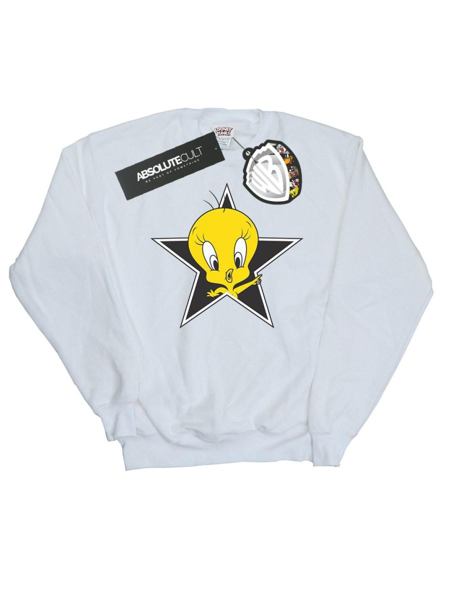 Looney Tunes Boys Tweety Pie Star Sweatshirt - White