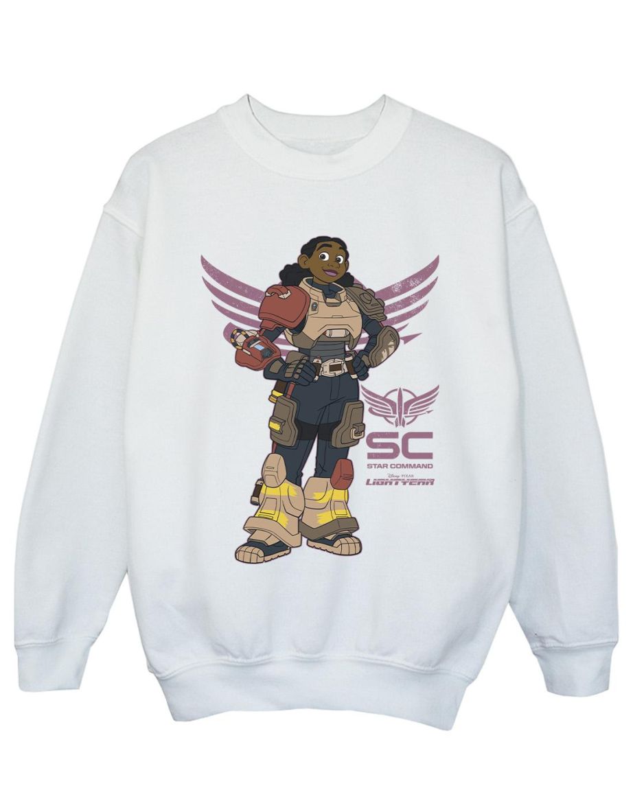 Disney Girls Lightyear Izzy Star Command Sweatshirt - White