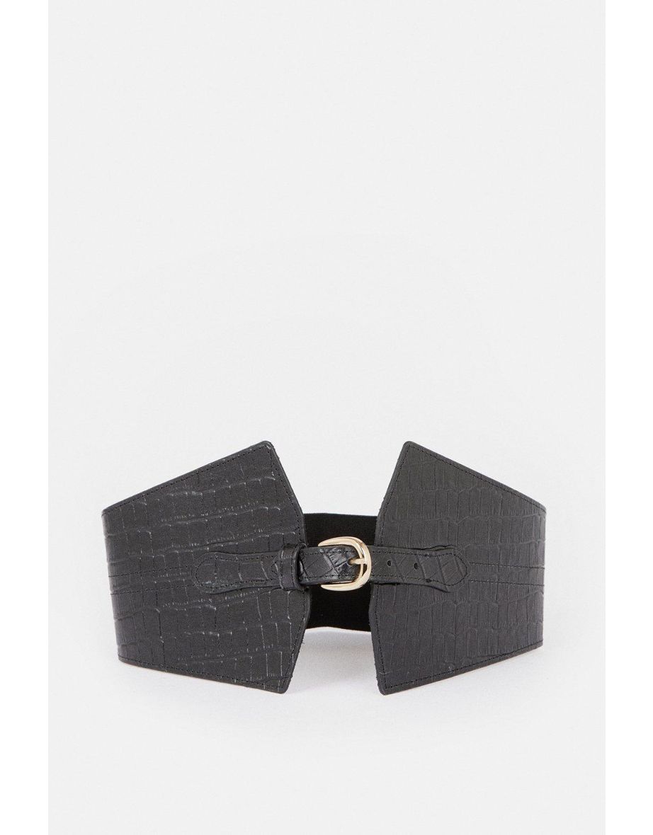 Leather Wide Waist Belt