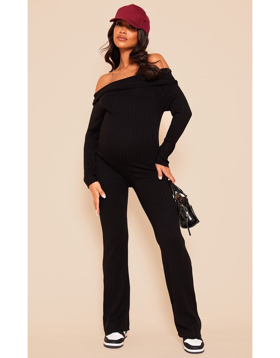 Maternity wide hot sale leg jumpsuit