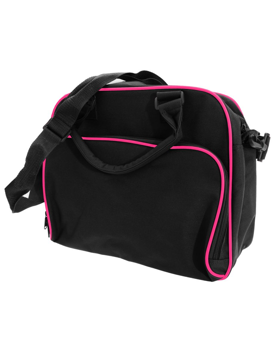 Bagbase Compact Junior Dance Messenger Bag (15 Litres) - Black/Fuchia
