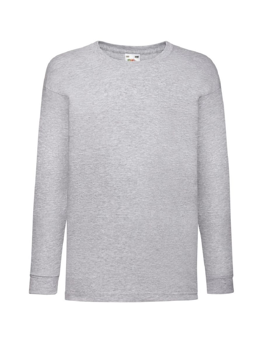 Fruit Of The Loom Childrens/Kids Long Sleeve T-Shirt (Pack of 2) - Heather Grey