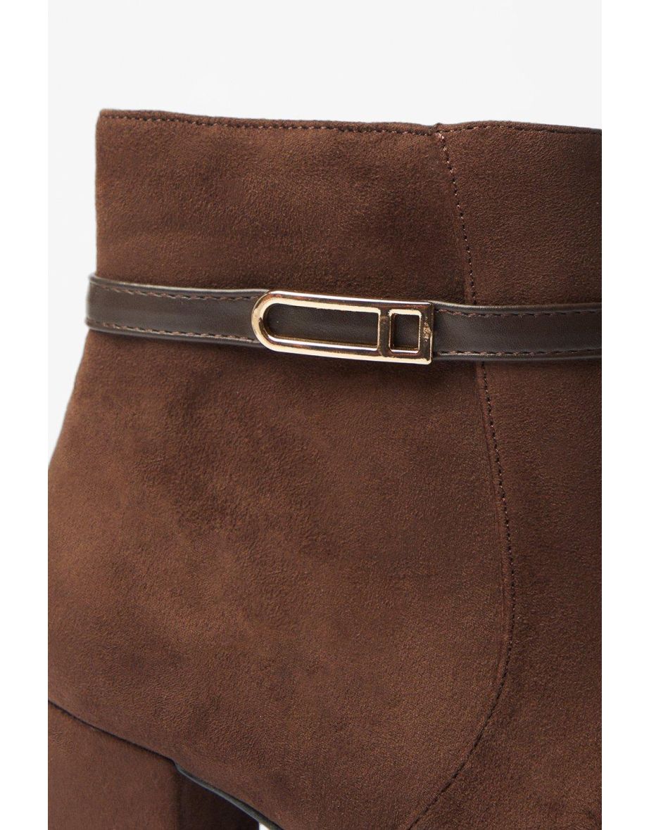 Wide Fit Ava Pointed Block Heel Boots - 3
