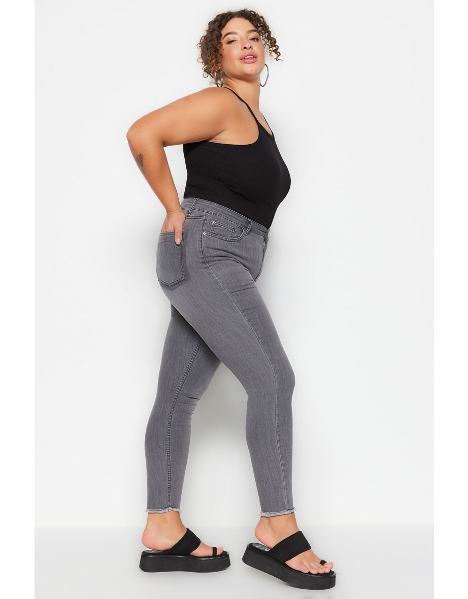 Trendyol Brown Skinny Plus Size Leggings