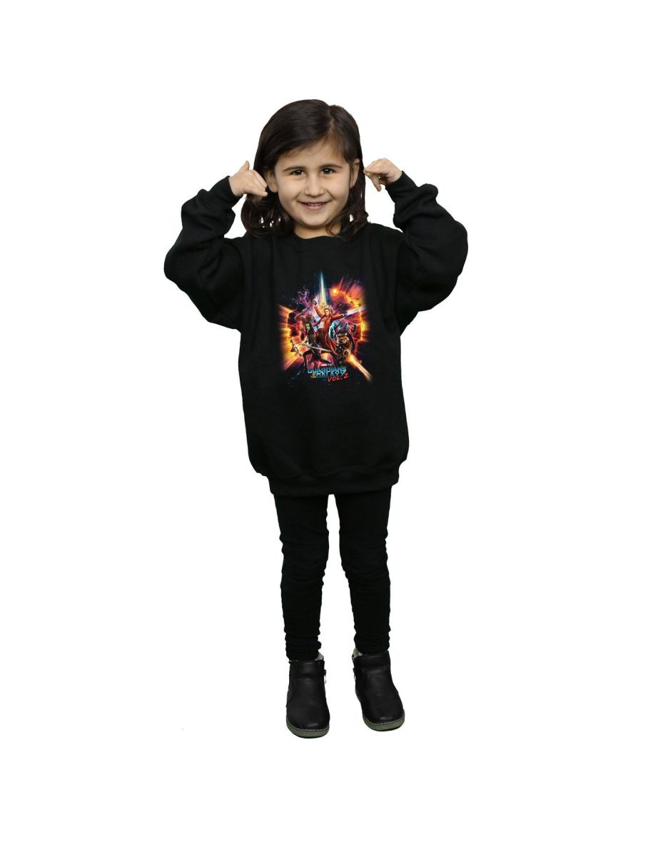 Marvel Girls Guardians Of The Galaxy Vol. 2 Team Poster Sweatshirt - Black - 3