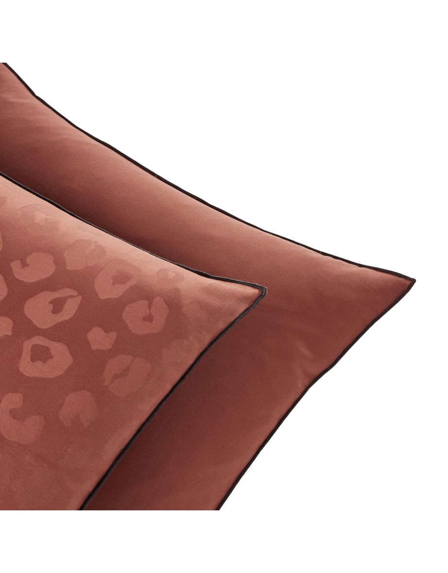 Thelma Leopard Print 100% Cotton Satin 300 Thread Count Pillowcase - 4