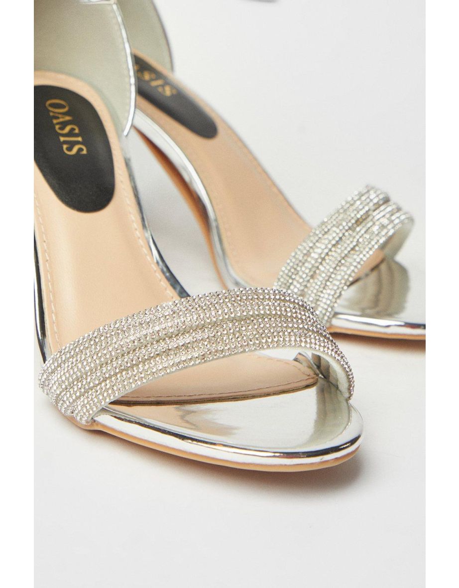Macleaya Diamante Block Heel Sandals - 3