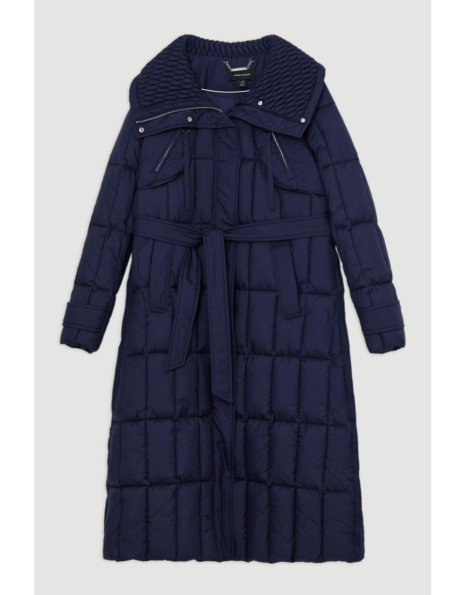 Quilted Belted Puffer Coat - 3