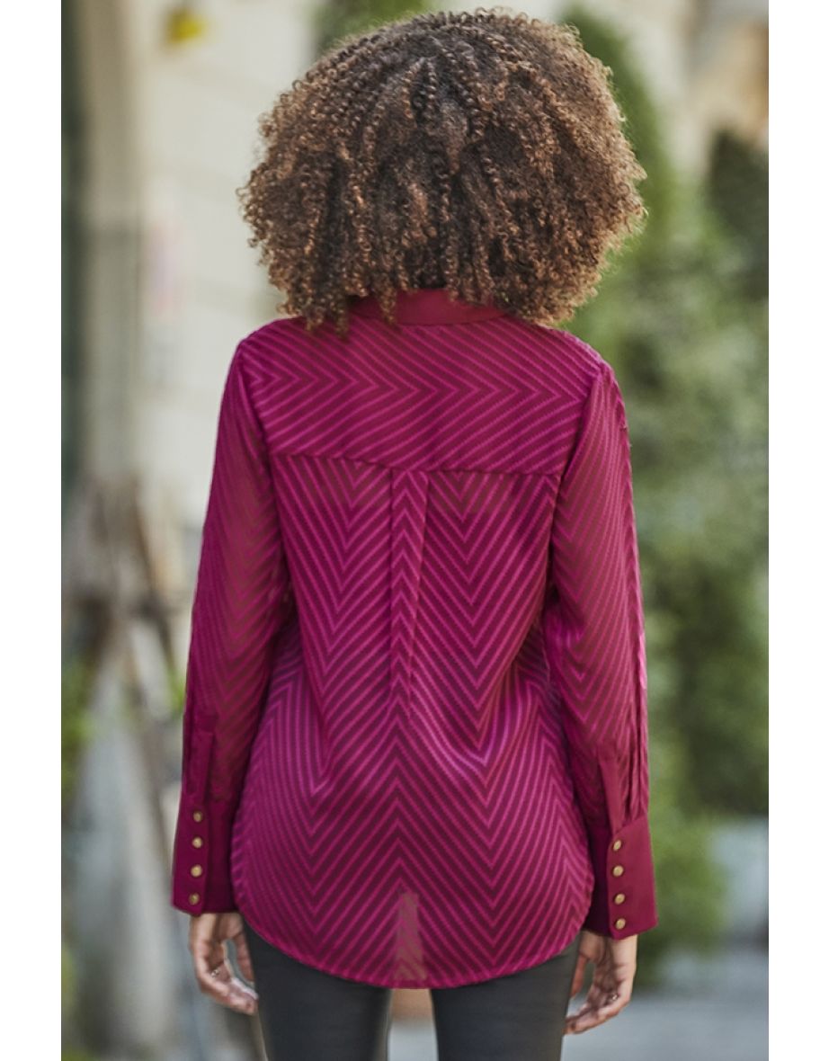 Mulberry Statement Chevron Shirt - 4