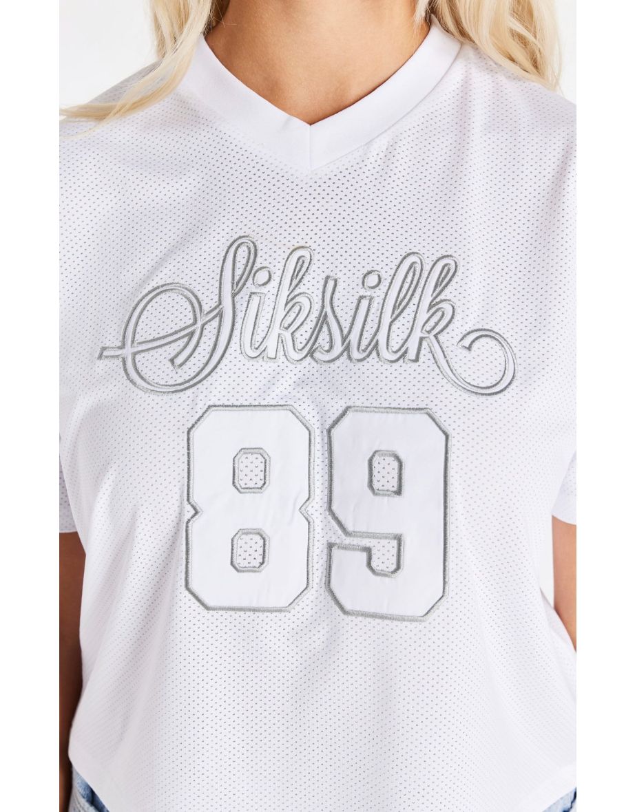 Women's SikSilk Basketball T-Shirt in White - 2