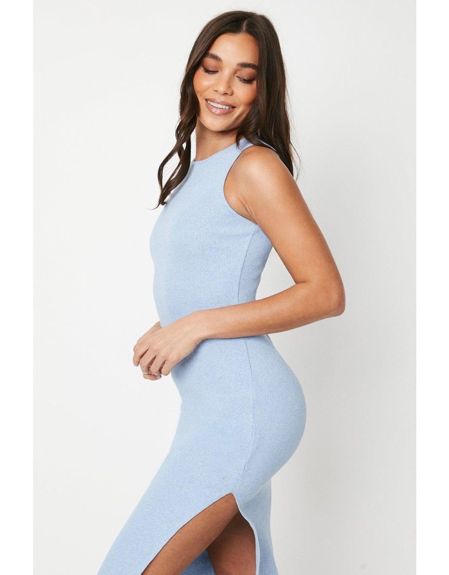 Petite Rib Vest Bodycon Midi Dress - 3