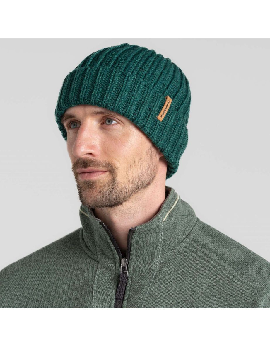 Craghoppers Mens Riber II Warm Winter Knitted Fleece Lined Beanie Hat