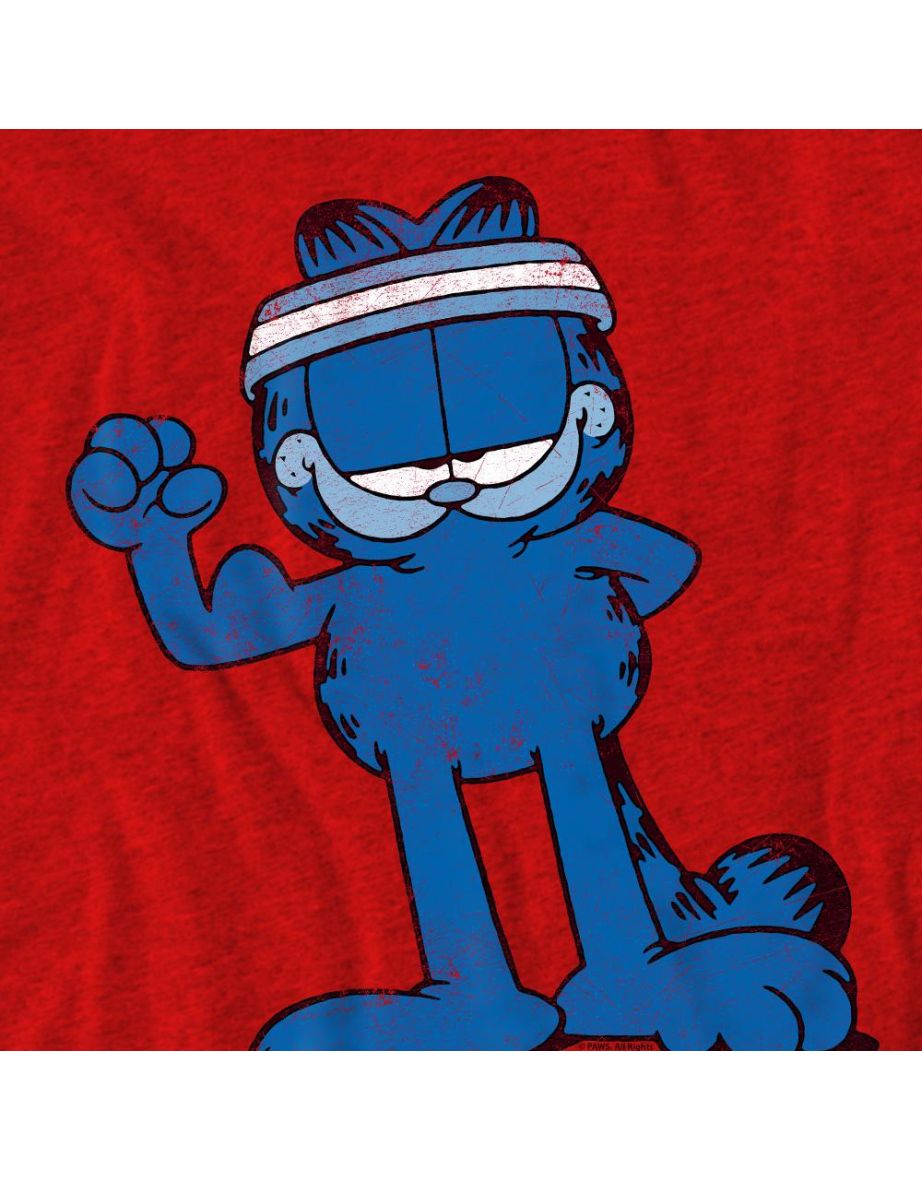 Garfield Unisex Adult Got Gains T-Shirt - Red - 3