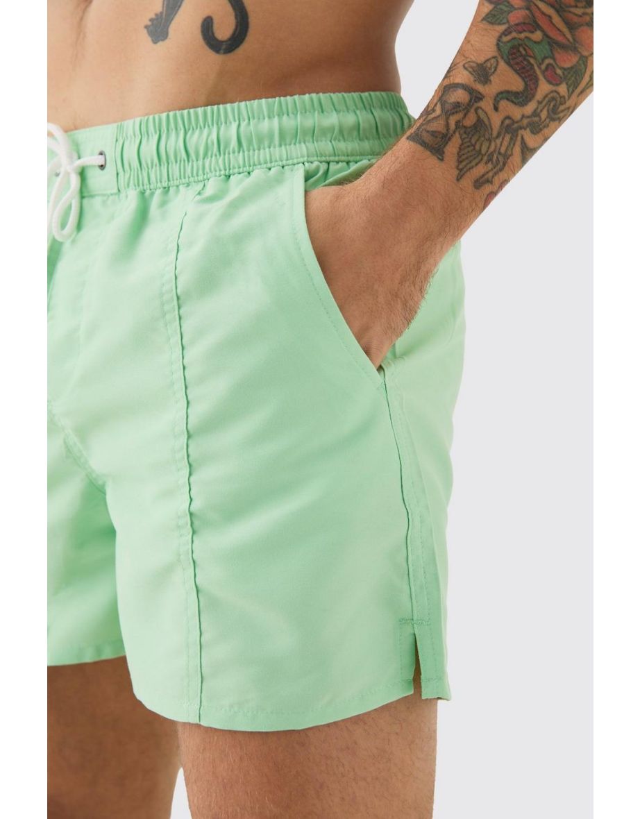 Short Length Pin Tuck Smart Swim Short - green - 2