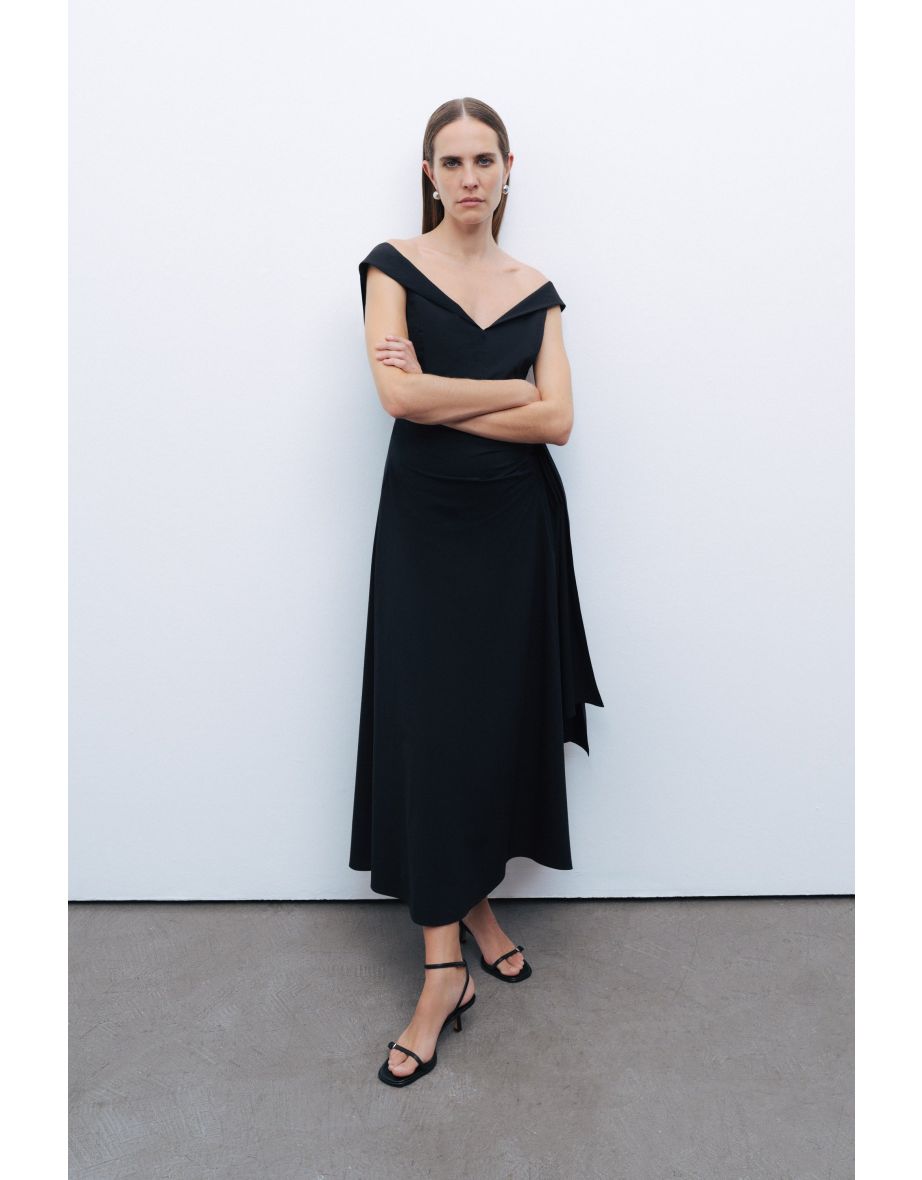 Tie Detail Midi Dress