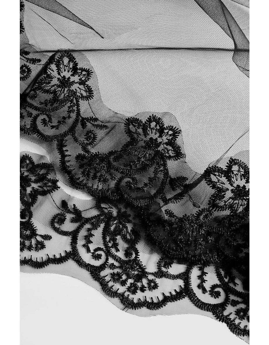 Halloween Lace Trim Detail Veil - 2