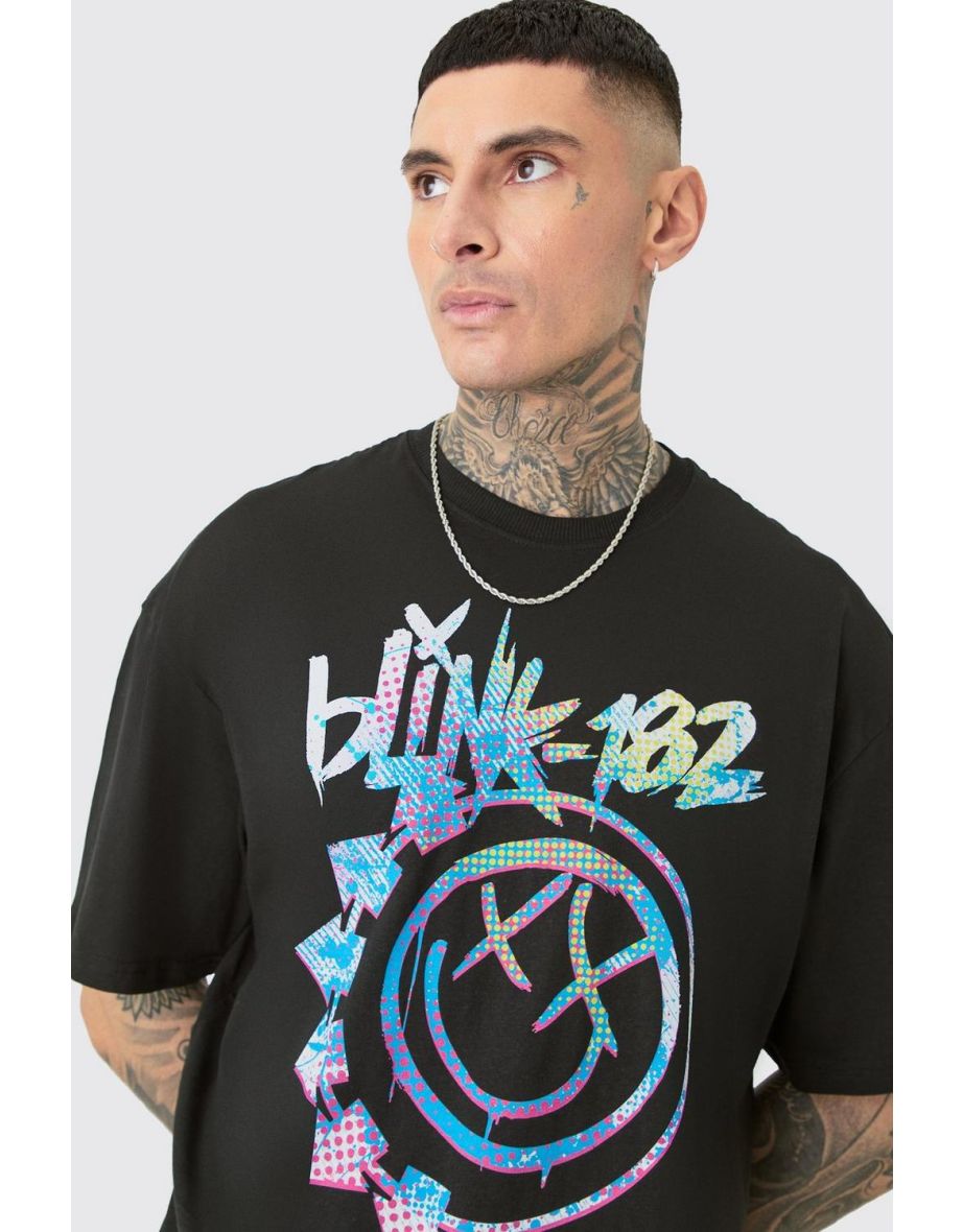 Tall Oversize Blink 182 License T-shirt in Black - black - 2