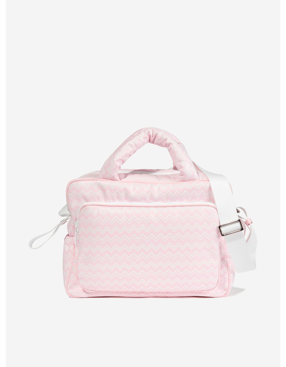 Baby Girls Zigzag Changing Bag in Pink (35cm)