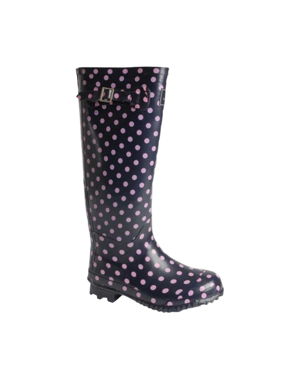 Lunar Womens/Ladies Spotted Rubber Wellington Boots