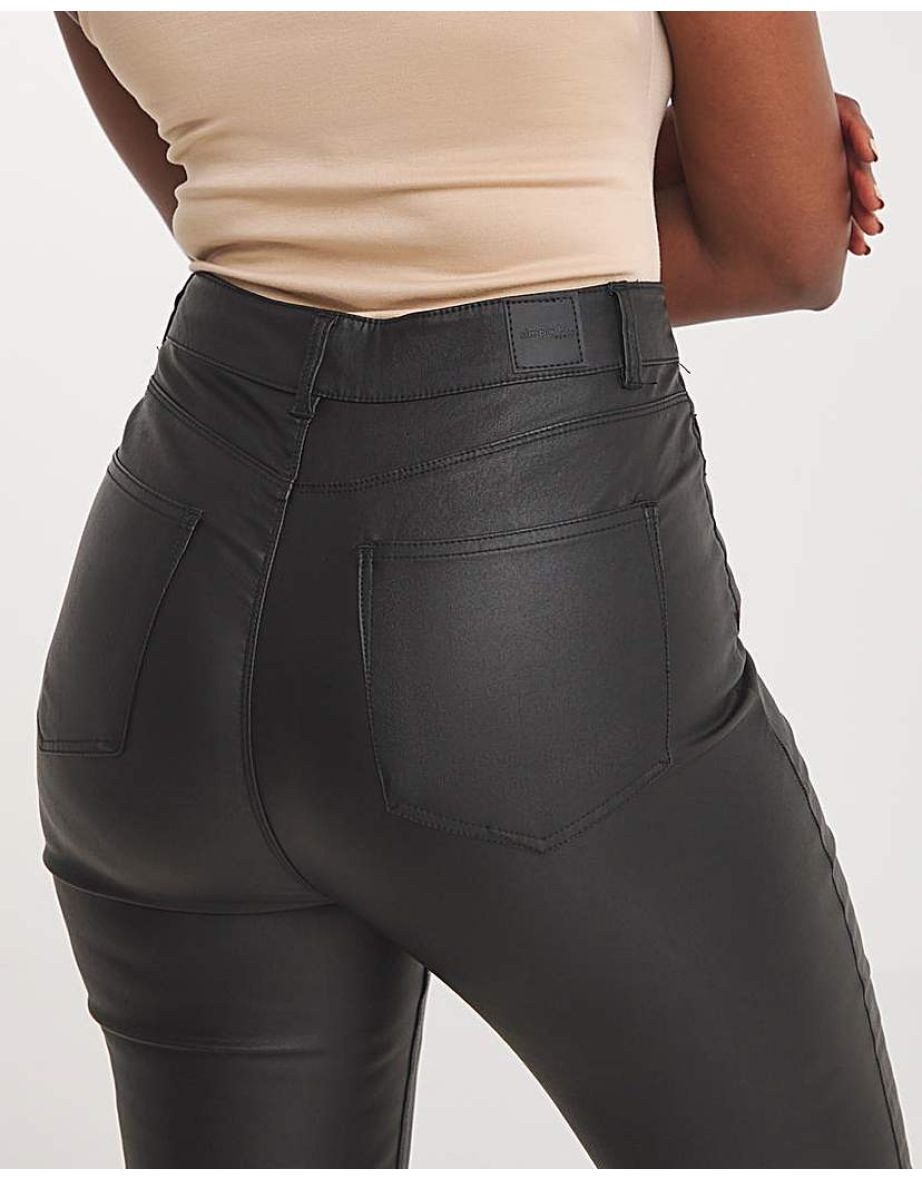 Chloe Black Coated Skinny Jeans - 4