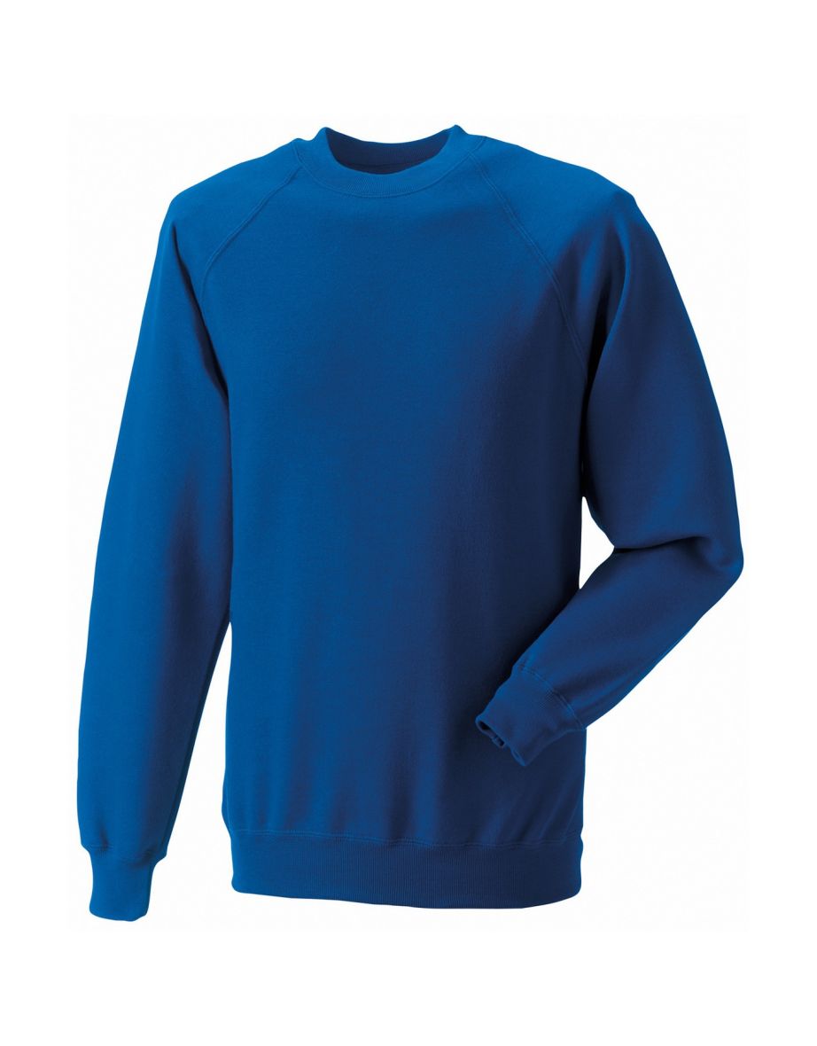 Russell Mens Spotshield Raglan Sweatshirt - Bright Royal Blue