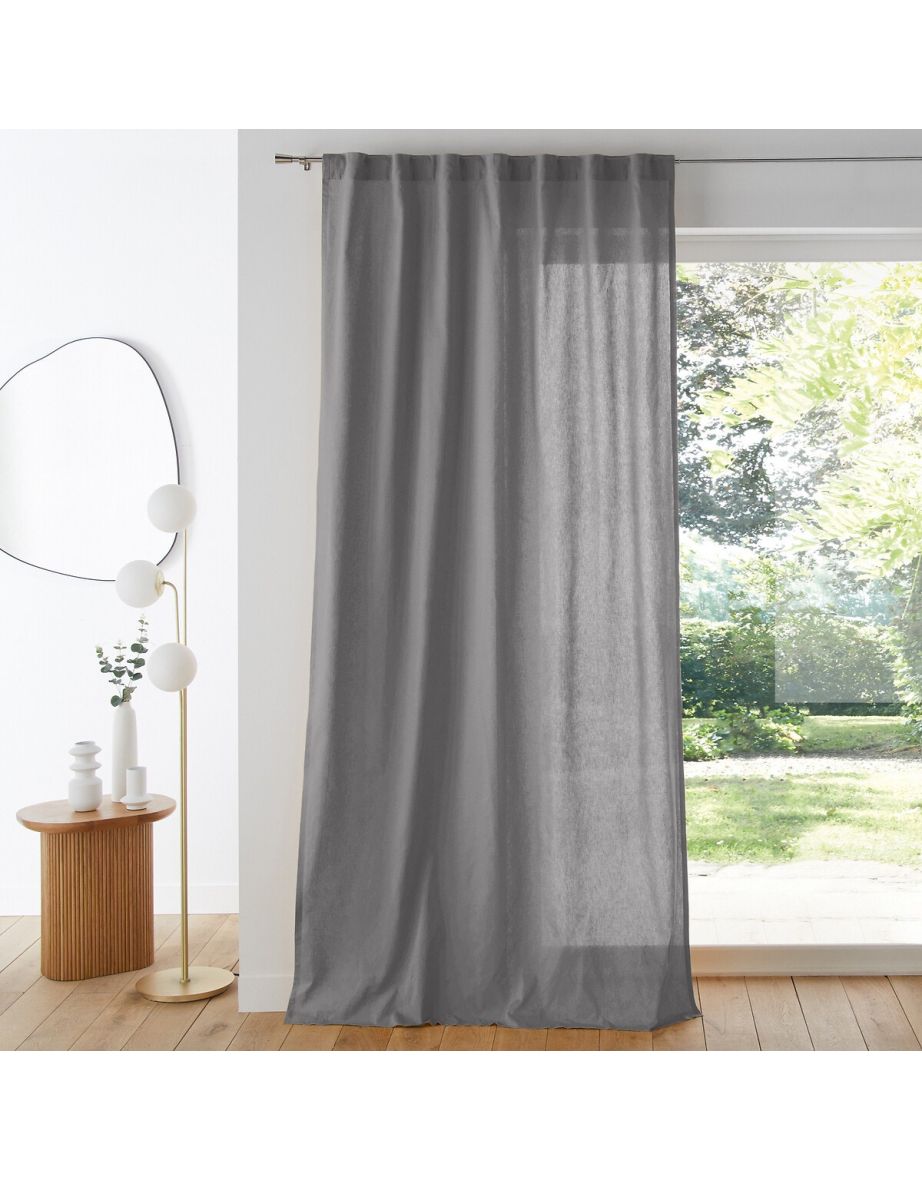 Scenario Single Cotton Curtain with Concealed Tabs