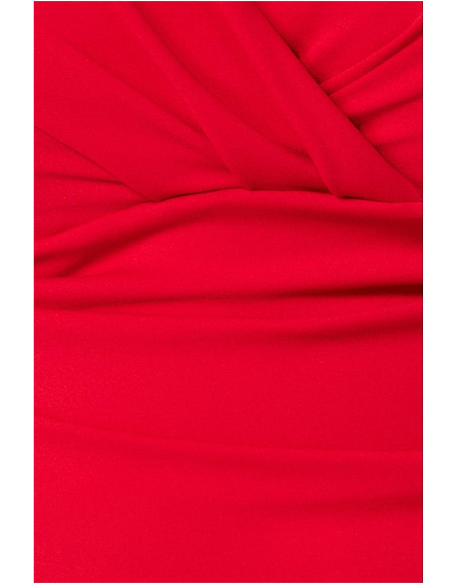 Goddiva Plus Bardot Scuba Jumpsuit - Red - 3