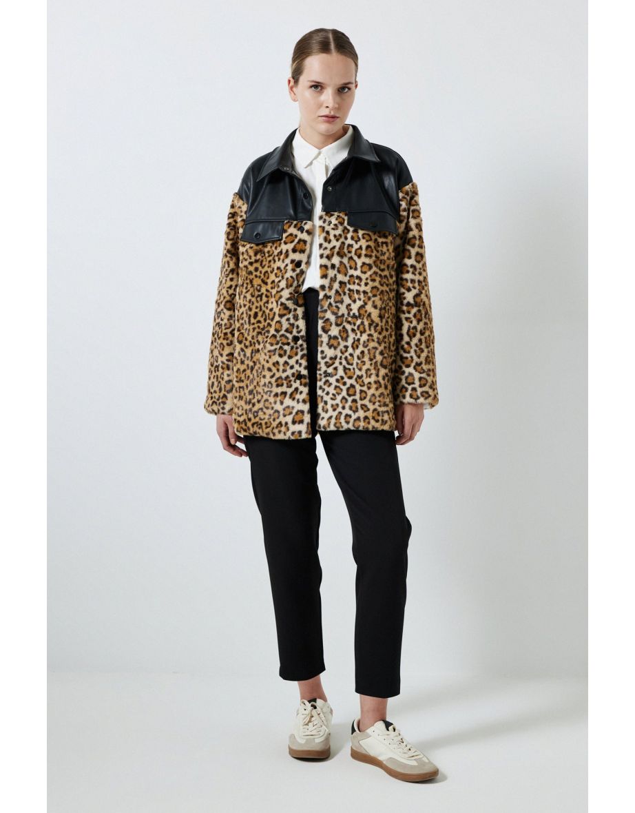 LEOPARD PANEL JACKET