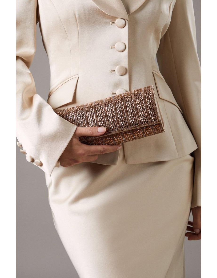 Iris Embellished Detail Clutch Bags - 2