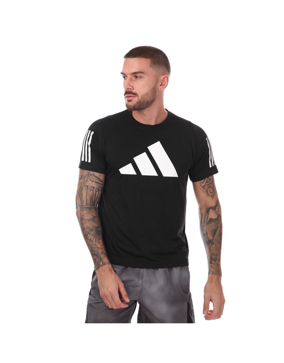 Men's adidas FreeLift 3 Bar T-Shirt in Black