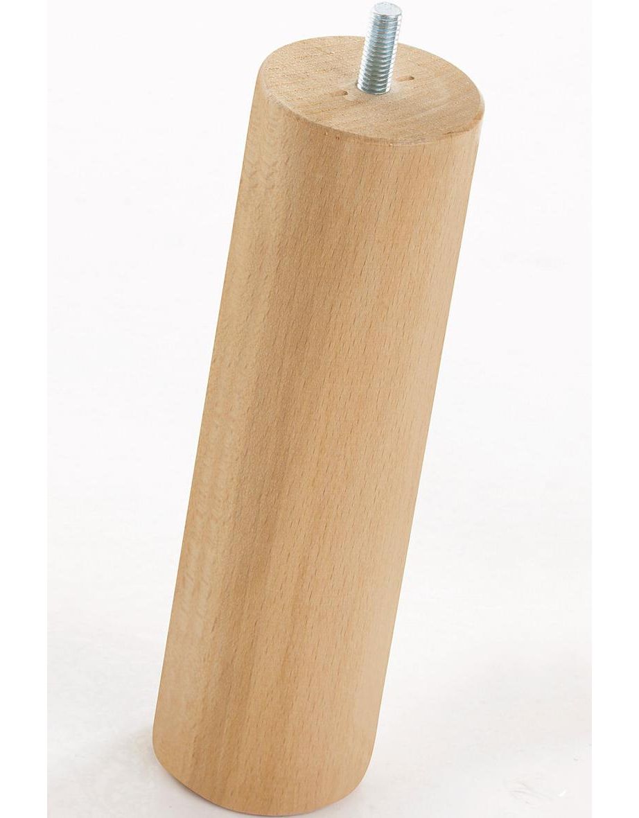 Cylindrical Beech Bed Legs (Pack of 4)
