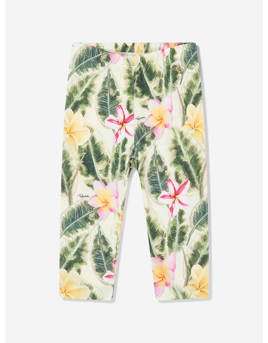 Baby Girls Floral Print Leggings in Multicolour