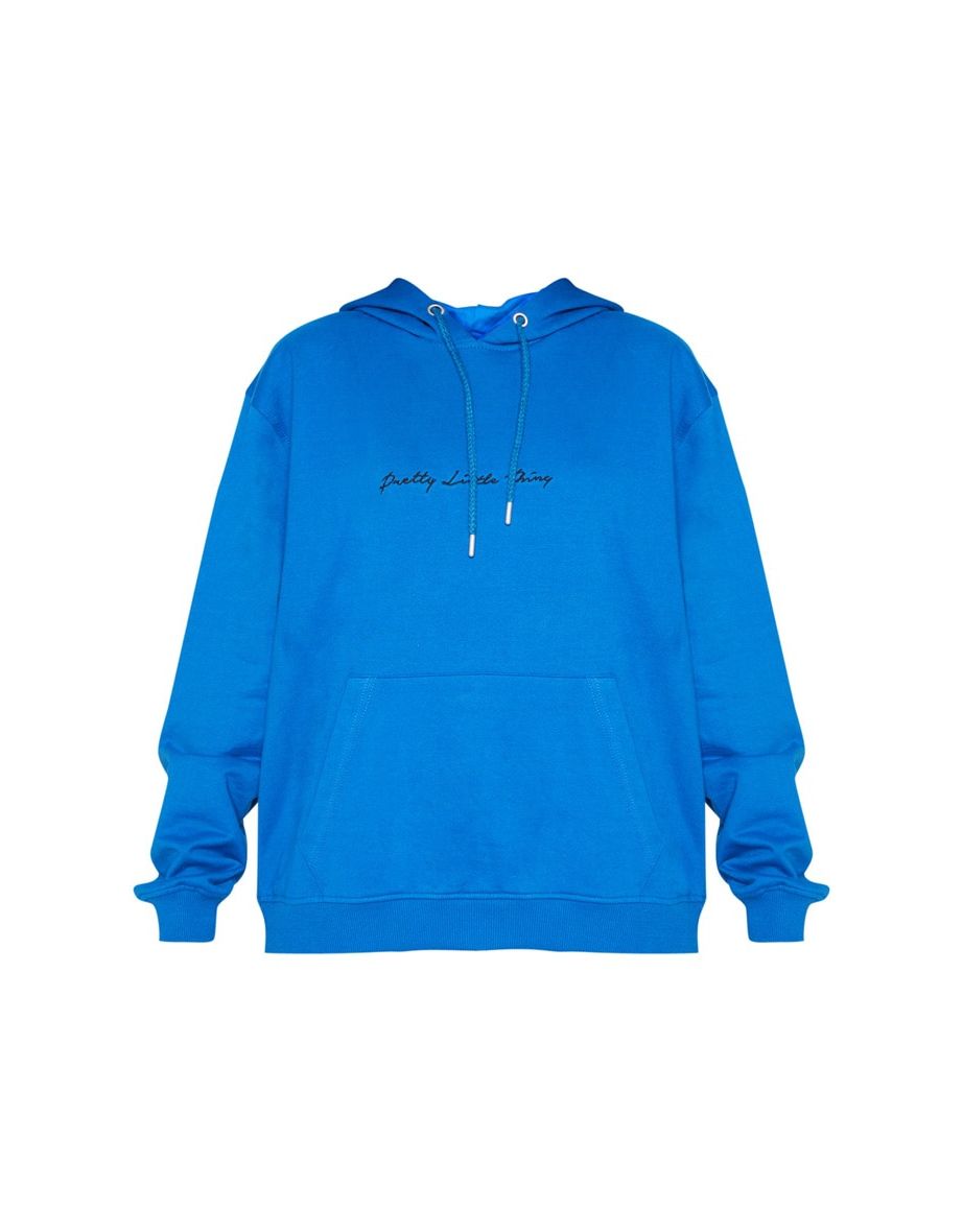 PRETTYLITTLETHING Recycled Cobalt Oversized Sweat Hoodie - 4