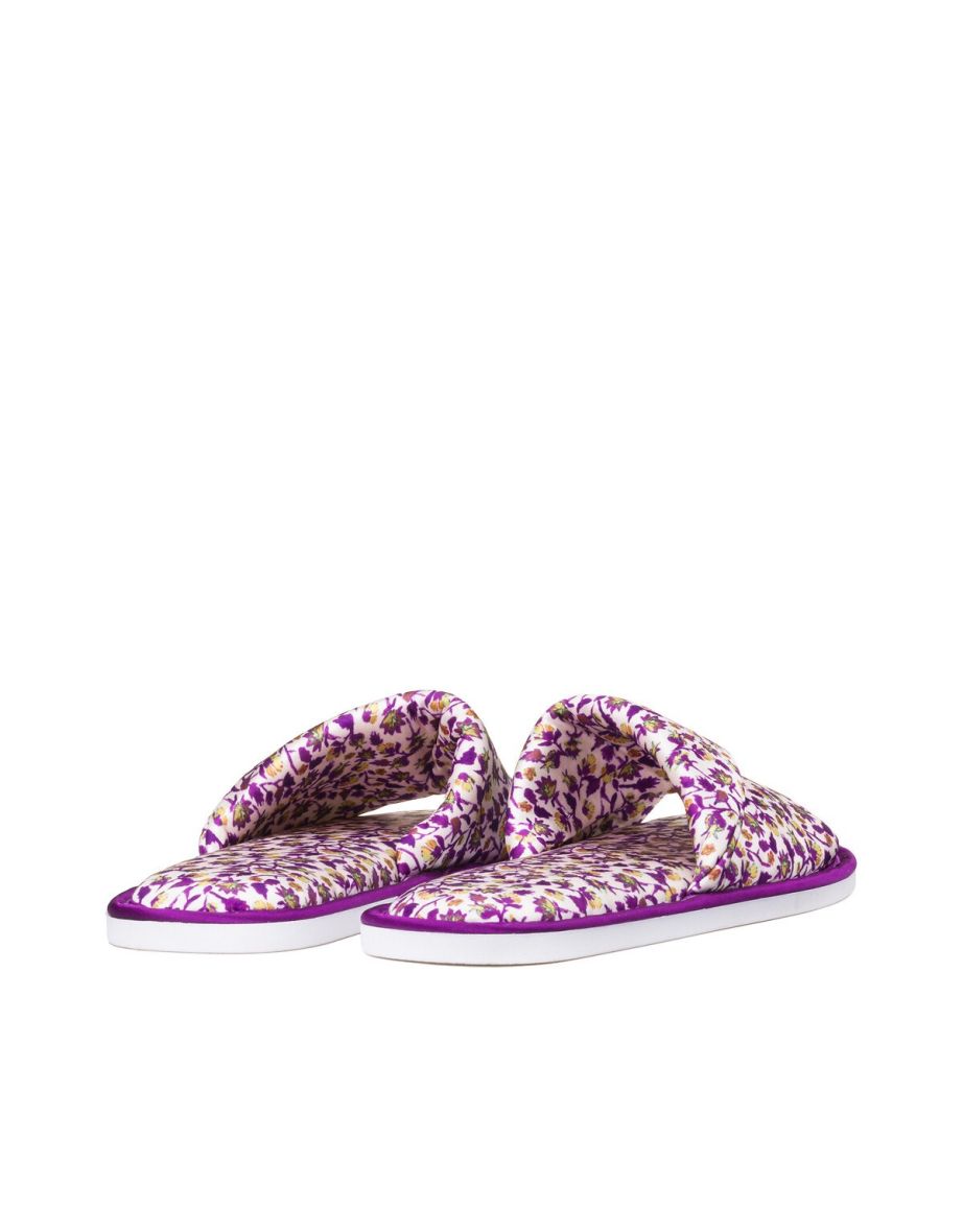 Floral Print Mule Slippers - 3