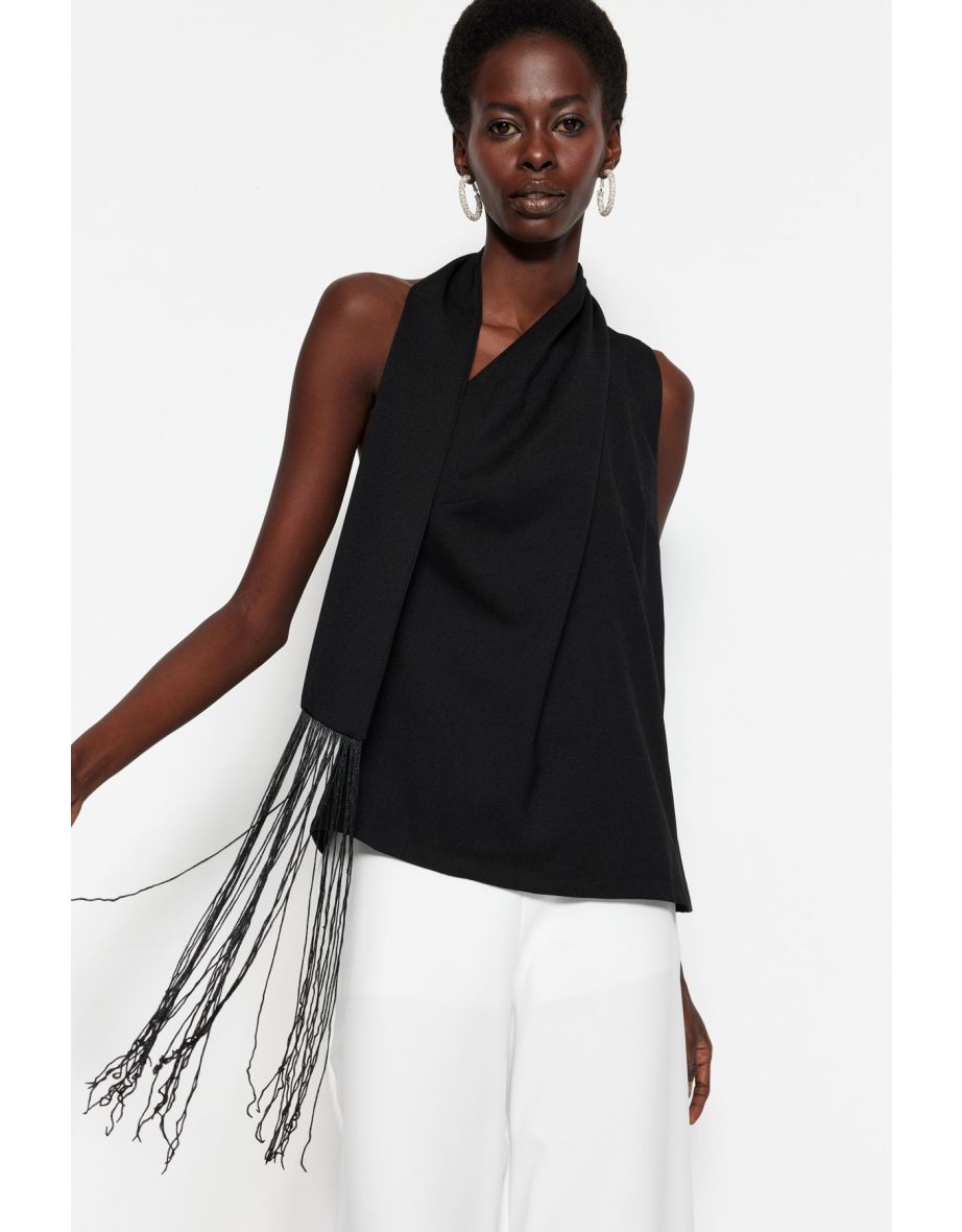 Blouse - Black - Fitted