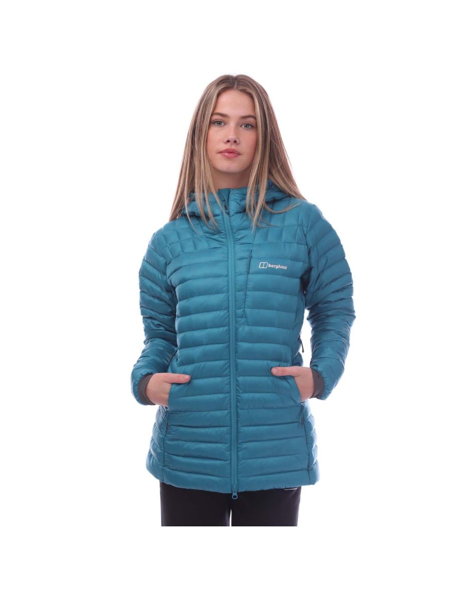 Women's Berghaus Bynack Down Hooded Jacket in Turquoise