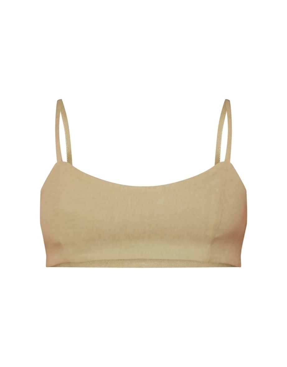 Petite Sage Peach Skin Crop Top - 3