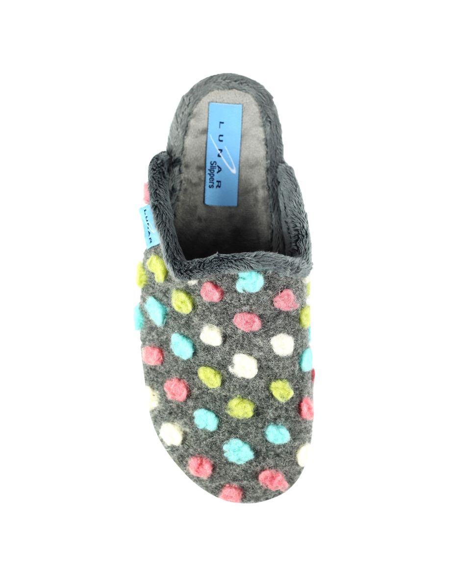 Lunar Womens/Ladies Montreal Slippers - Grey - 3