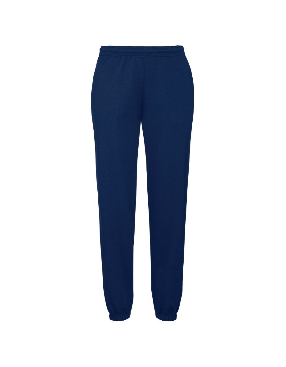 Fruit Of The Loom Mens Elasticated Cuff Jog Pants / Jogging Bottoms - Navy