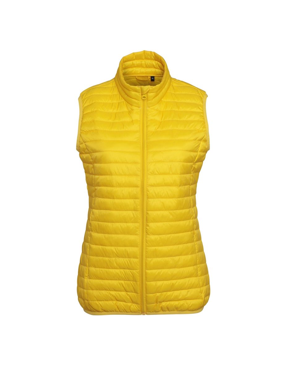 2786 Womens/Ladies Tribe Fineline Padded Gilet/Bodywarmer - Bright Yellow