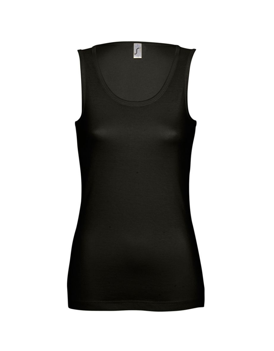 SOLS Womens/Ladies Jane Sleeveless Tank / Vest Top - Deep Black