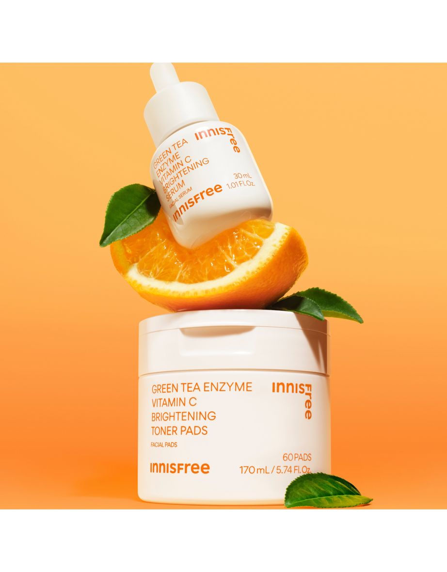 Green Tea Enzyme Vitamin C Brightening Toner Pads - 7