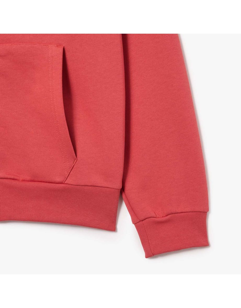 Men's Lacoste Zip-Up Fleece Hoodie in Red - 2