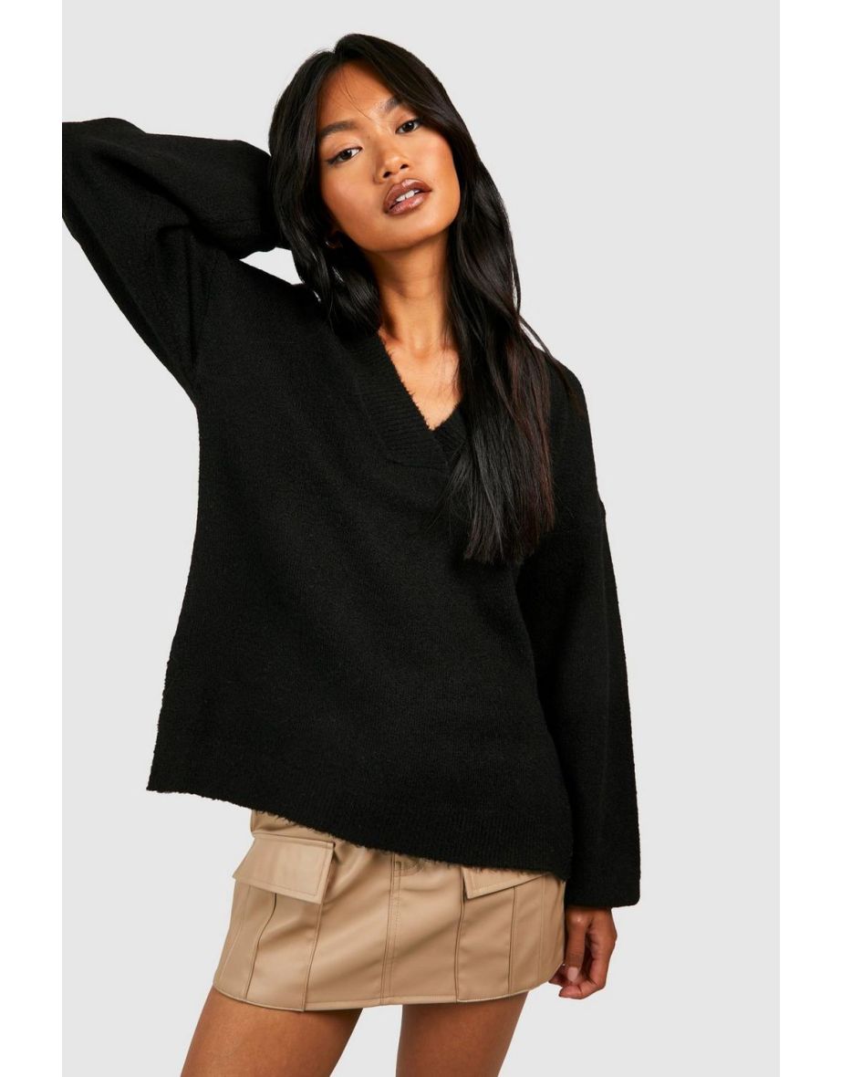 Black slouchy jumper hotsell